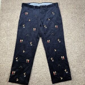 Polo Ralph Lauren Duck Hunting Embroidered Navy Corduroy Pants Men's 38x30